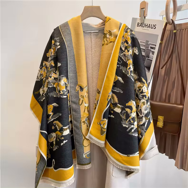 TARA Horse Design, Cashmere Blend Pashmina/Shawl 180 x 65 cms