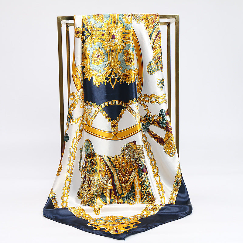 LAURA Horse Design, Satin Scarf - 90 x 90 cms
