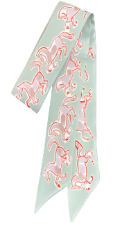 TOULOUSE Horse Design Twilly Scarf, Hair or Handbag Tie - 85 x 5 cms