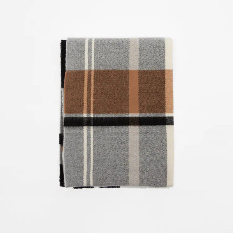 BETH Cashmere Blend Plaid Scarf - 200 x 70 cms