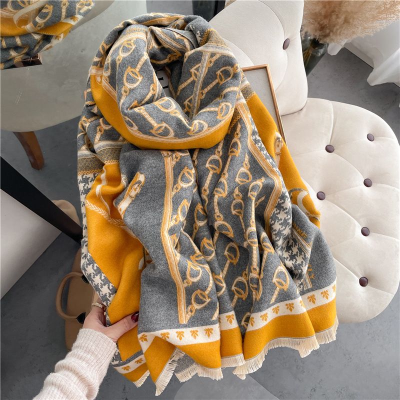 RIANNA Horse Design, Cashmere Blend, Pashmina/Shawl - 180 x 65 cms
