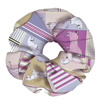FELICITY SCRUNCHIE Horse Design, Twill Scrunchie