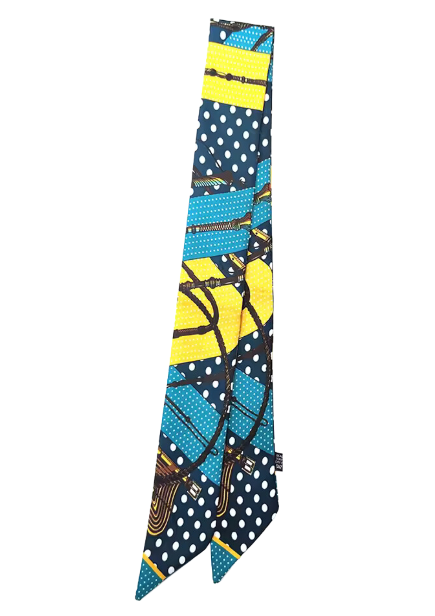 MADRID Horse Design Twilly Scarf, Hair or Handbag Tie - 85 x 5 cms