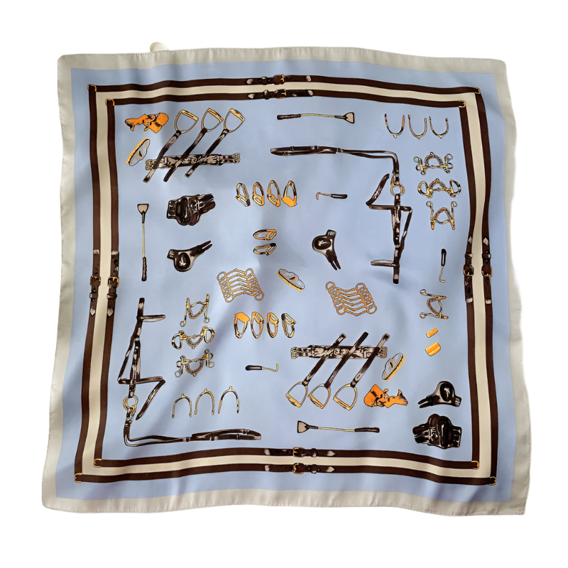 PAULA Horse Design, Satin Scarf - 70 x 70 cms
