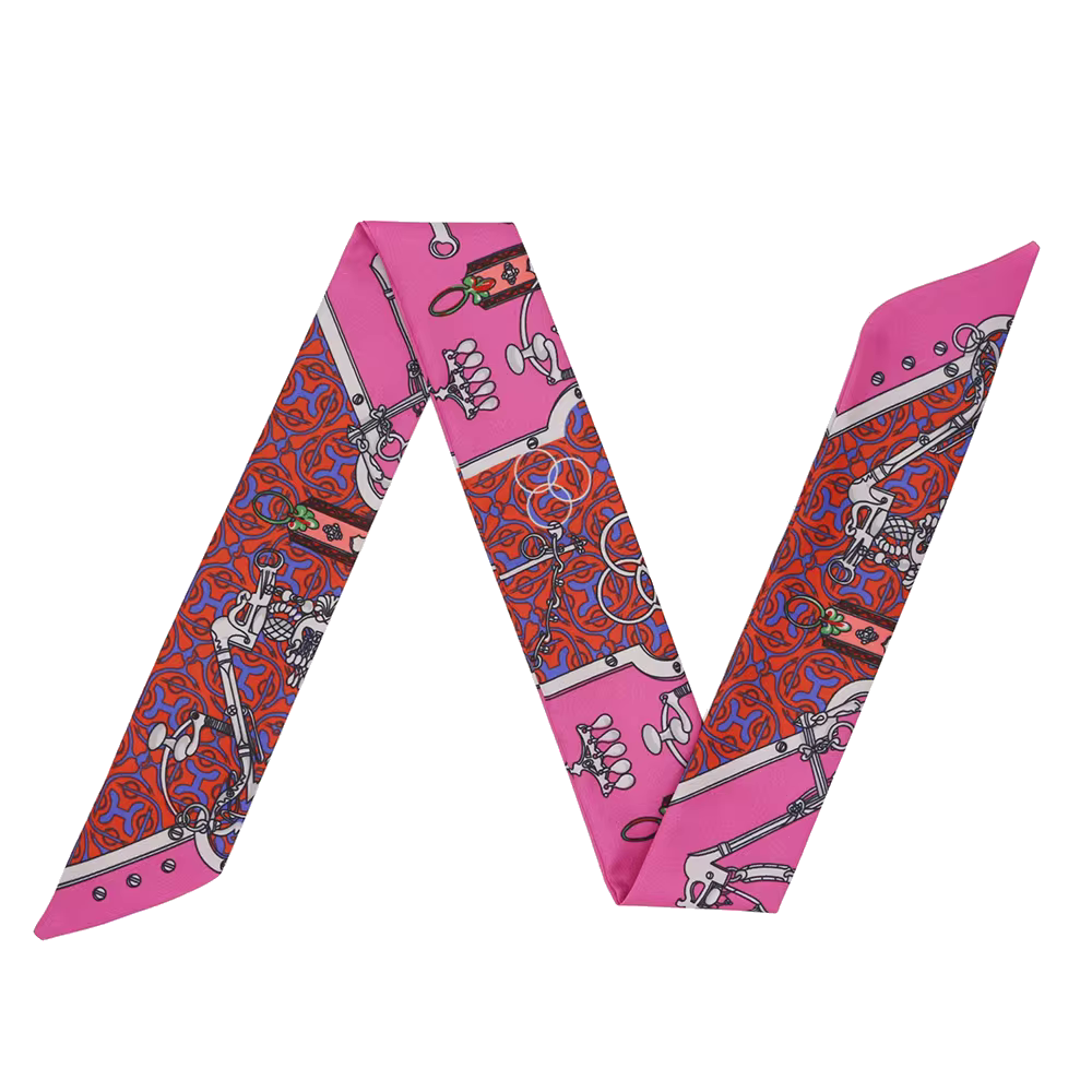VERONA Horse Design Twilly Scarf, Hair or Handbag Tie - 85 x 5 cms