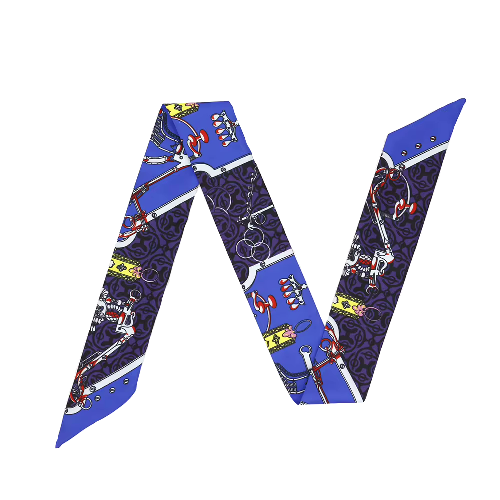 VERONA Horse Design Twilly Scarf, Hair or Handbag Tie - 85 x 5 cms