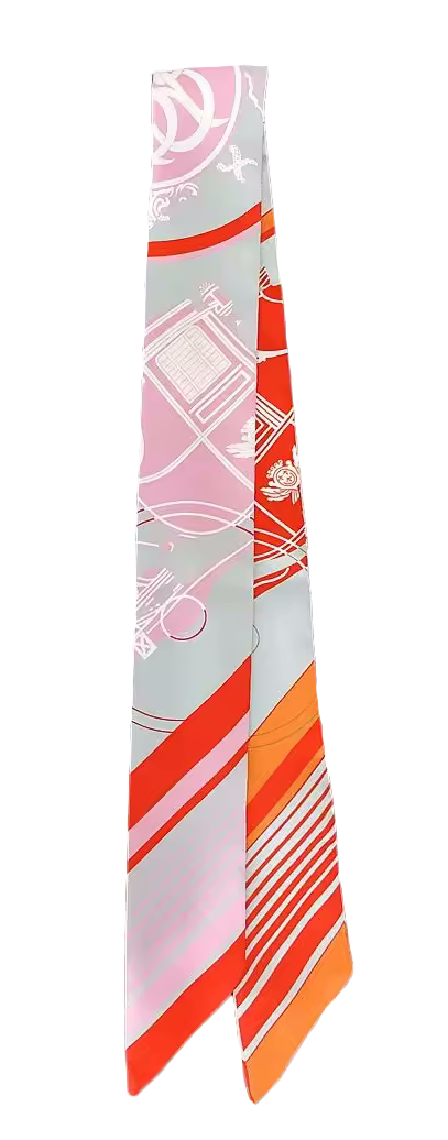 POMONA Horse Design Twilly Scarf, Hair or Handbag Tie - 85 x 5 cms