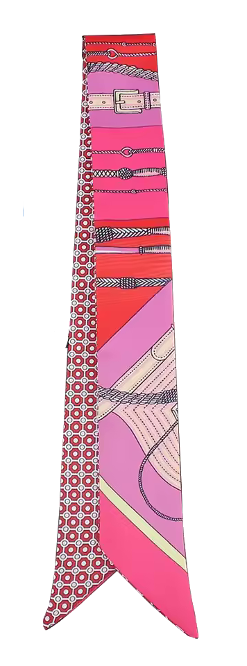 MILAN Horse Design Twilly Scarf, Hair or Handbag Tie - 85 x 5 cms