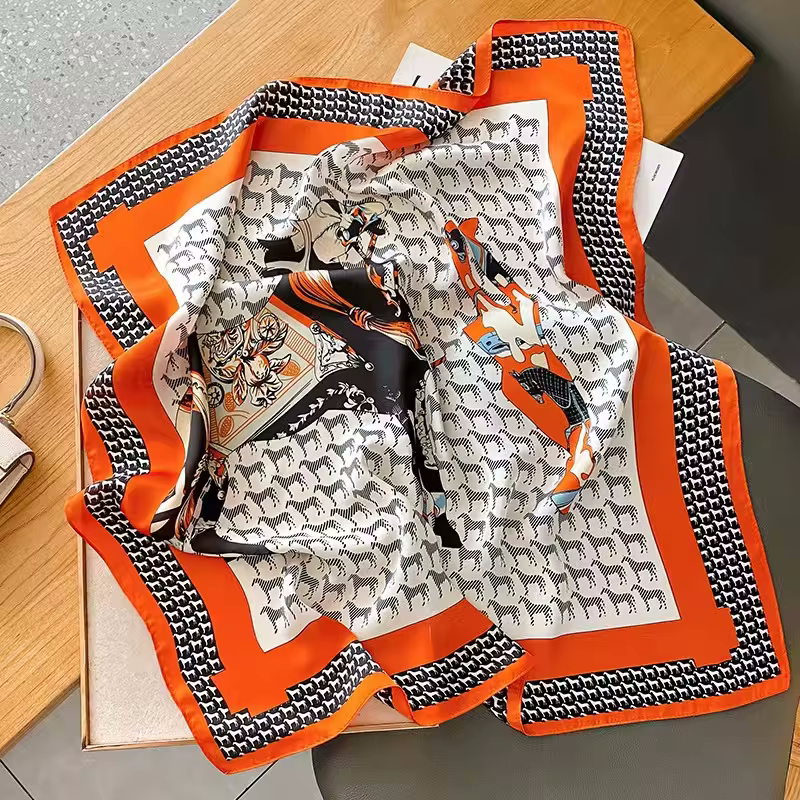 SANDY Horse Design, Satin Scarf - 70 x 70 cm