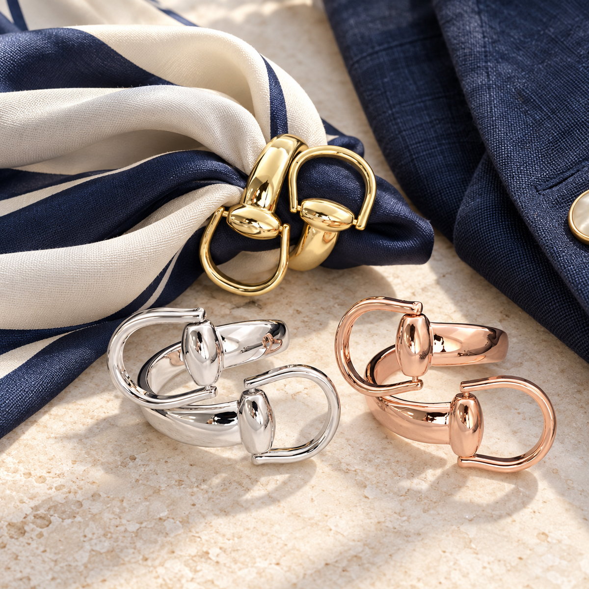 SHELLEY Snaffle Bit Scarf Ring