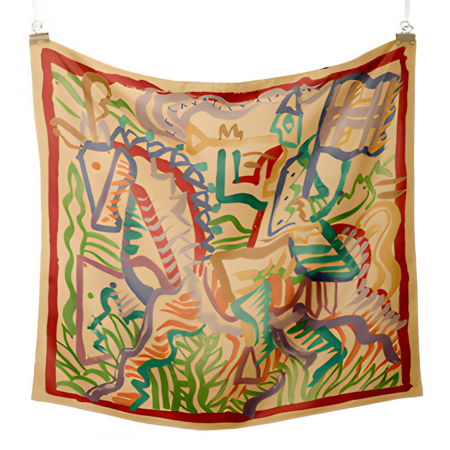 ABBEY Horse Design Twill Scarf - 53 x 53 cms