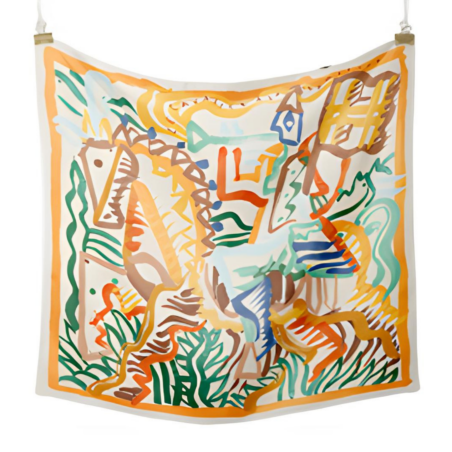 ABBEY Horse Design Twill Scarf - 53 x 53 cms