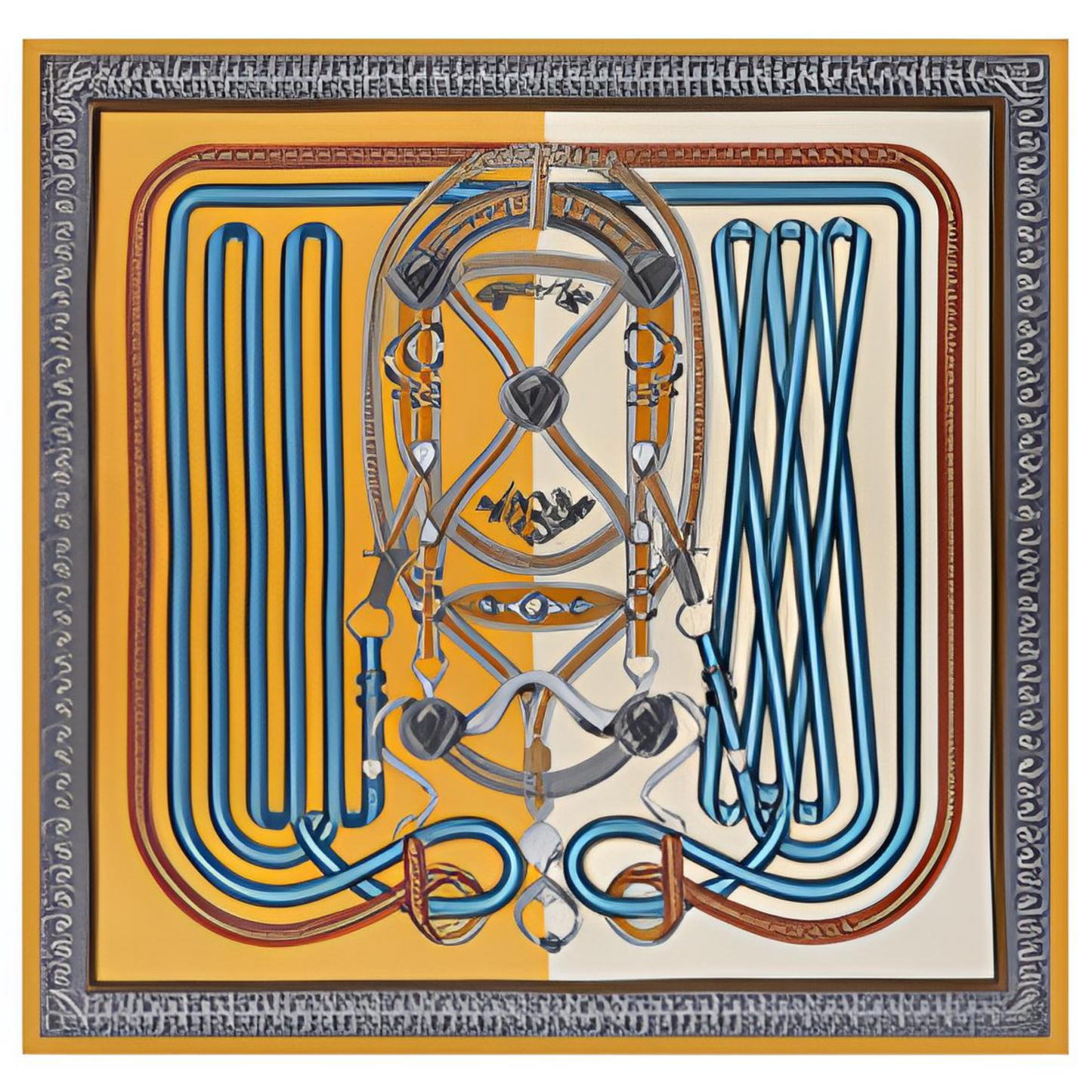 ALGIERS Horse Design Premium Twill Scarf - 90 x 90 cms