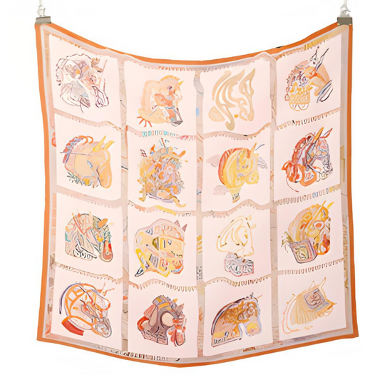 ANTWERP 53 Horse Design Twill Scarf - 53 x 53 cms