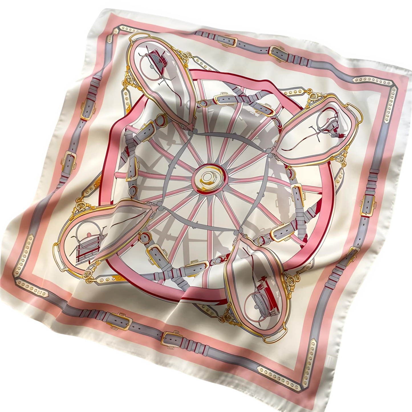 ARYA Horse Design, Satin Scarf - 70 x 70 cm