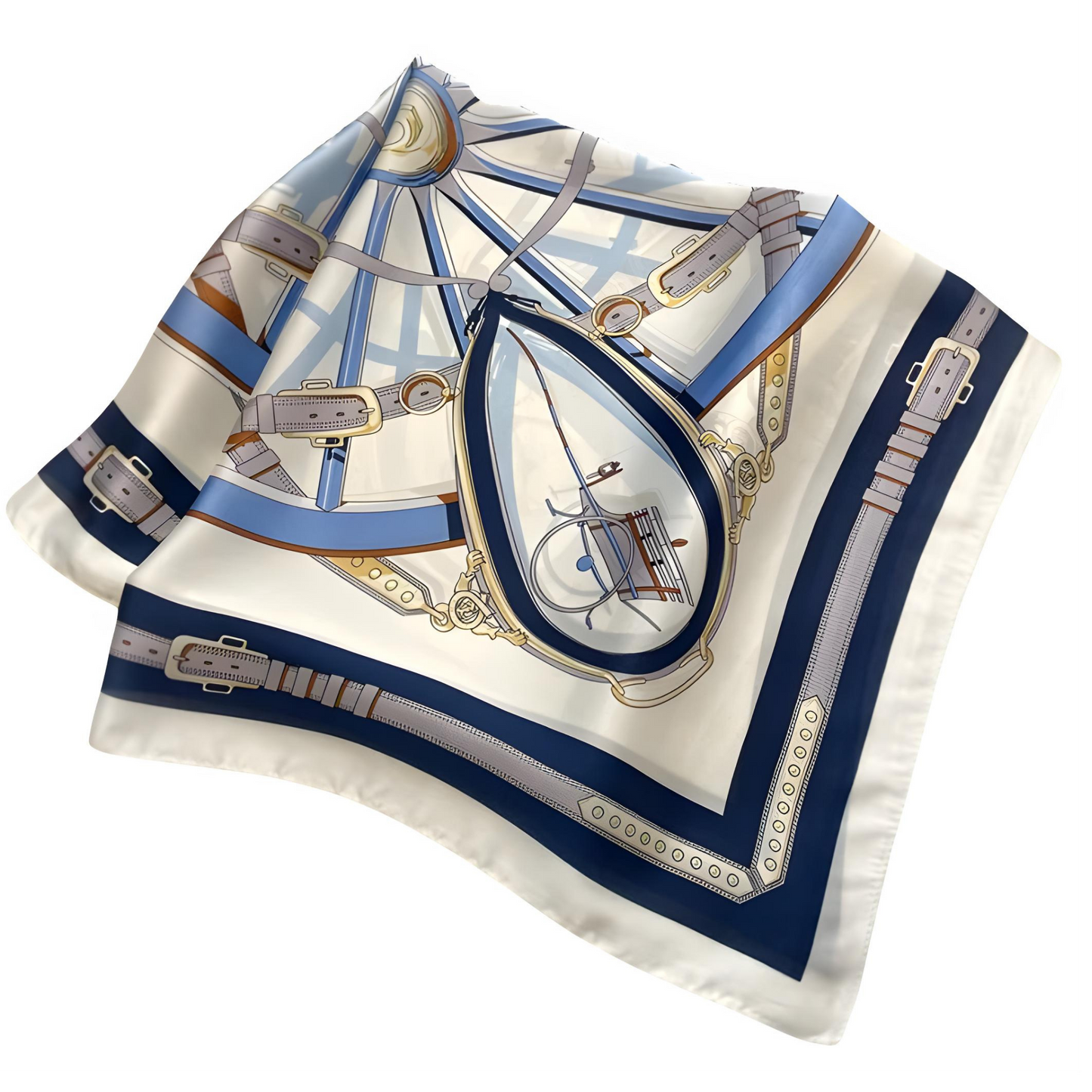 ARYA Horse Design, Satin Scarf - 70 x 70 cm