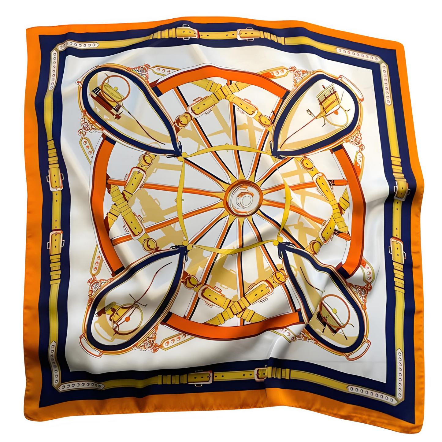 ARYA Horse Design, Satin Scarf - 70 x 70 cm