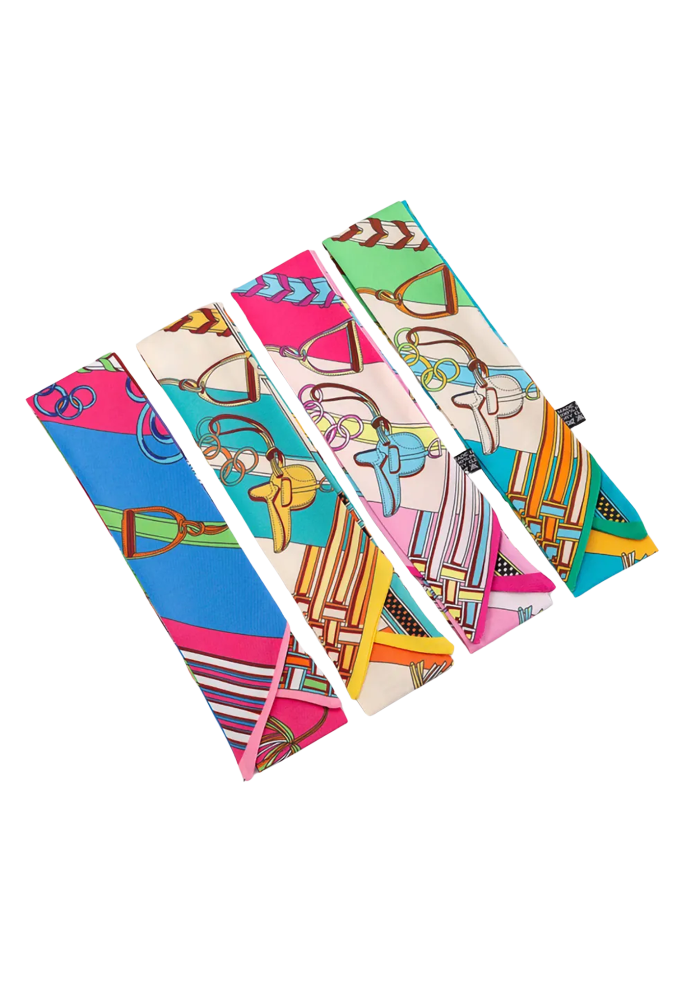 ASHTON Horse Design Twilly Scarf, Hair or Handbag Tie - 85 x 5 cms