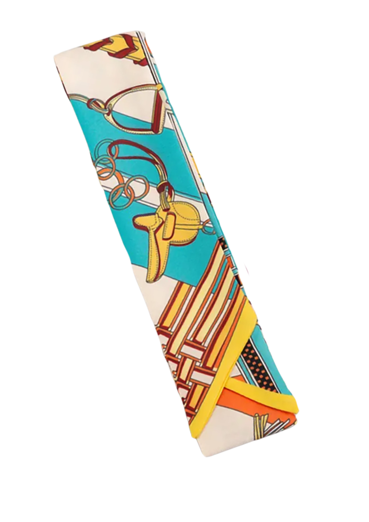 ASHTON Horse Design Twilly Scarf, Hair or Handbag Tie - 85 x 5 cms