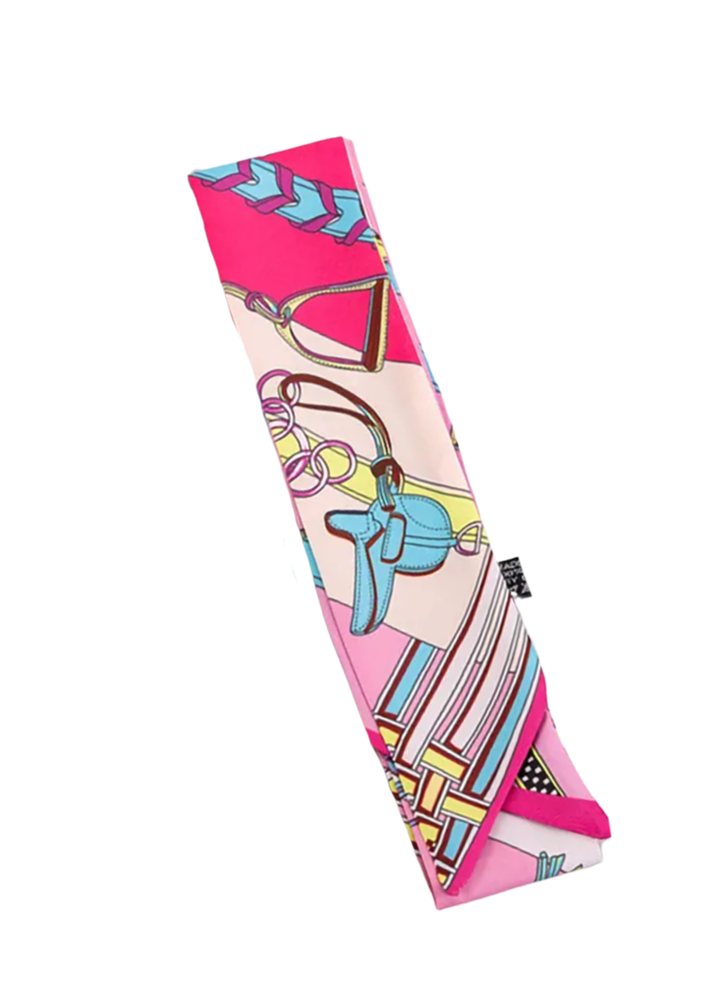 ASHTON Horse Design Twilly Scarf, Hair or Handbag Tie - 85 x 5 cms