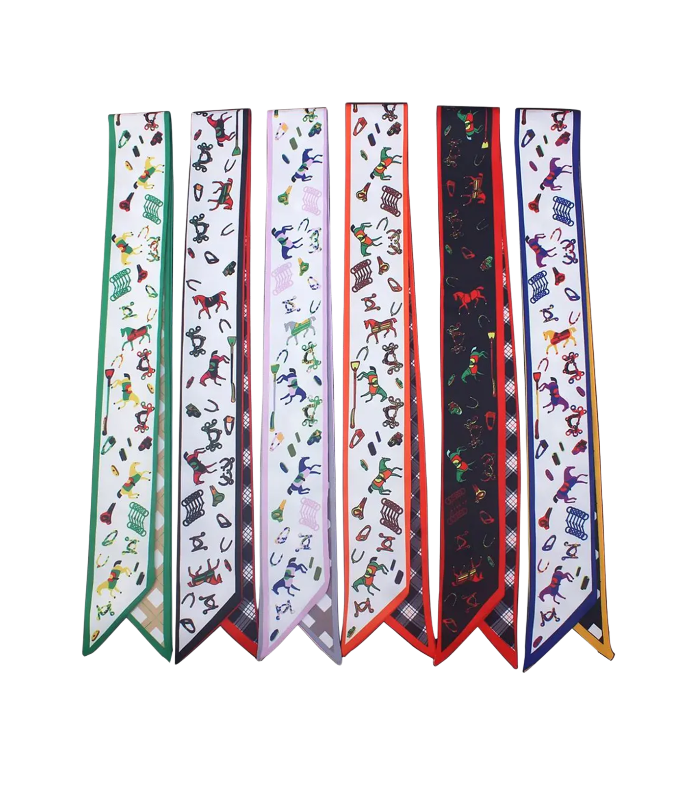 BRADEY Horse Design Twilly Scarf, Hair or Handbag Tie - 85 x 5 cms