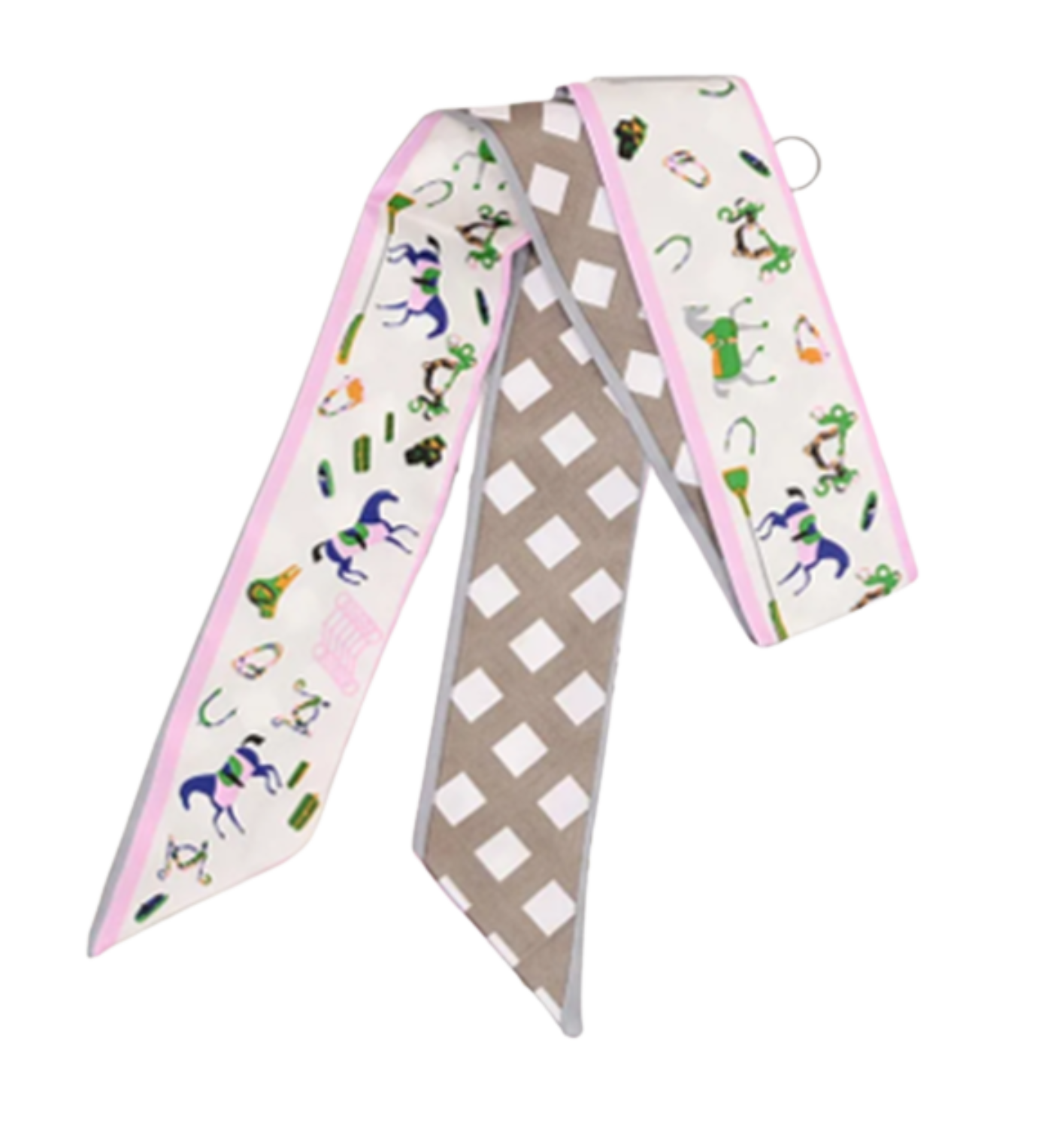 BRADEY Horse Design Twilly Scarf, Hair or Handbag Tie - 85 x 5 cms