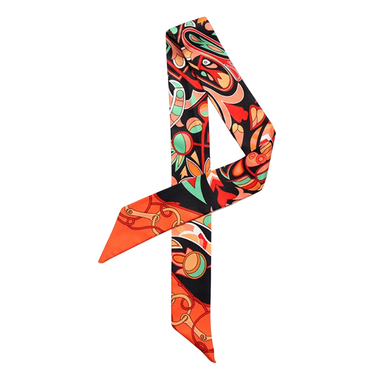 BRITTA Horse Design Twilly Scarf, Hair or Handbag Tie - 85 x 5 cms