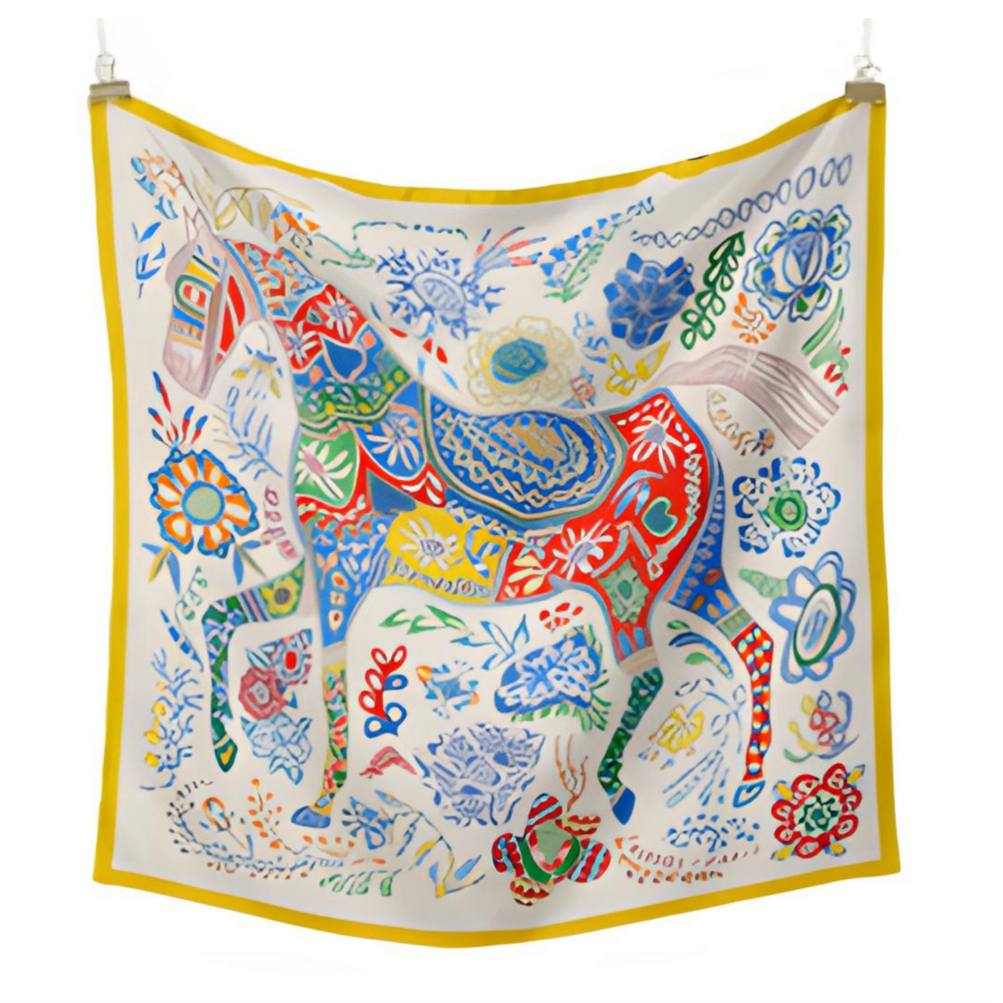 BRUSSELS Horse Design Twill Scarf - 53 x 53 cms