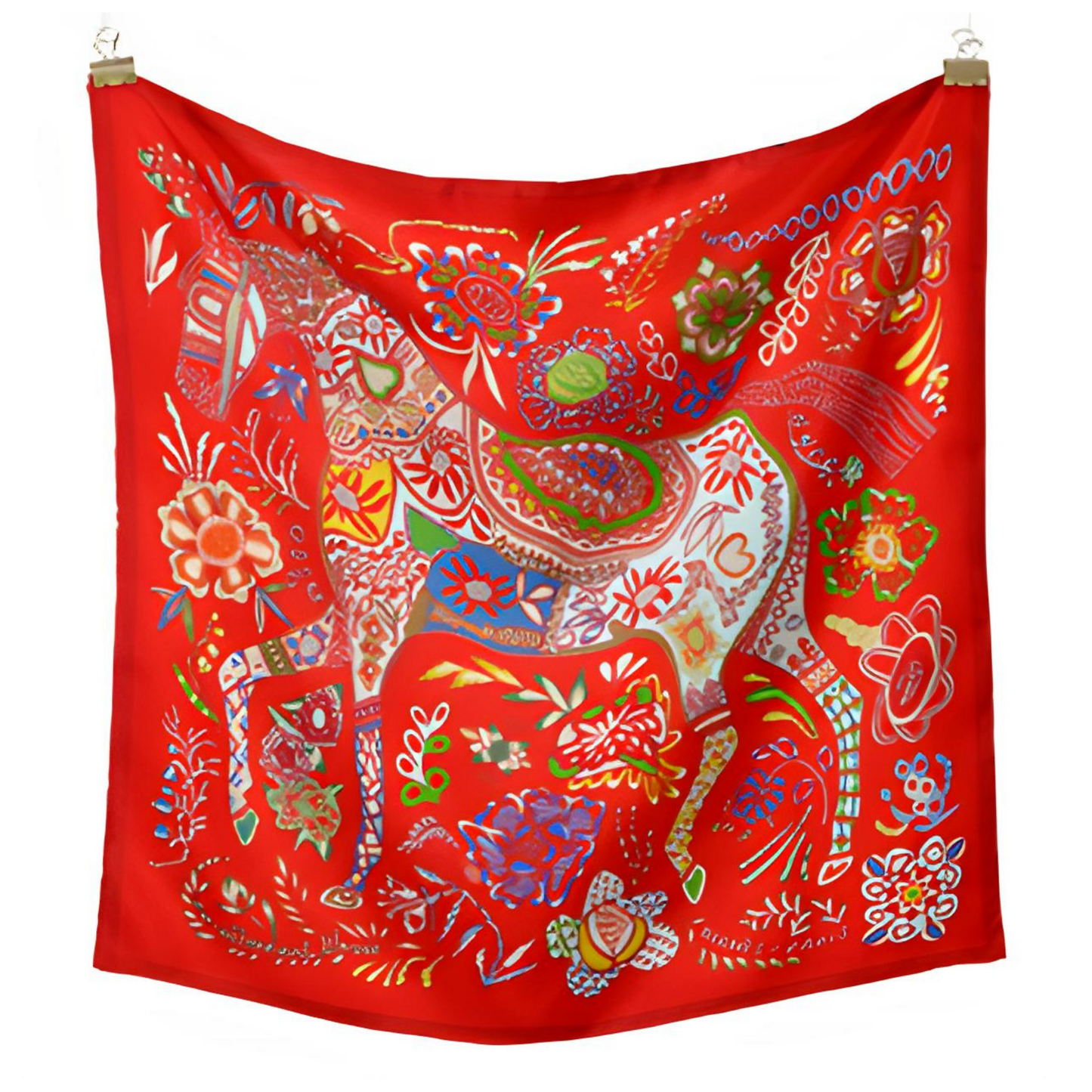 BRUSSELS Horse Design Twill Scarf - 53 x 53 cms