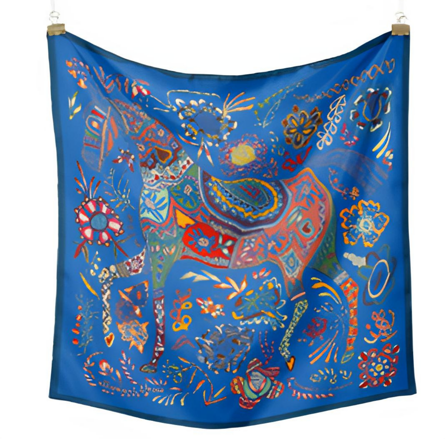 BRUSSELS Horse Design Twill Scarf - 53 x 53 cms