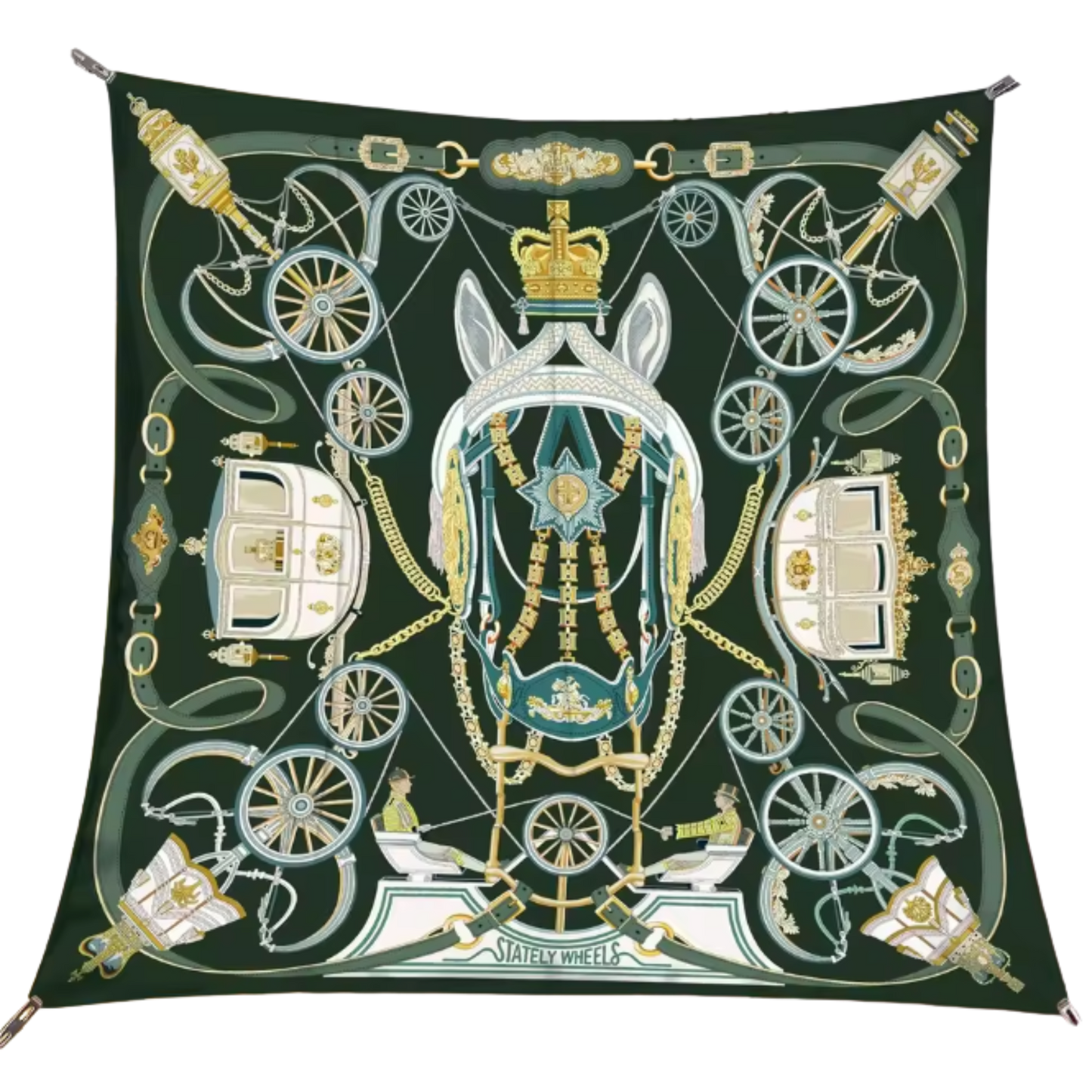 CANTERBURY Horse Design Premium Twill Scarf - 90 x 90 cms