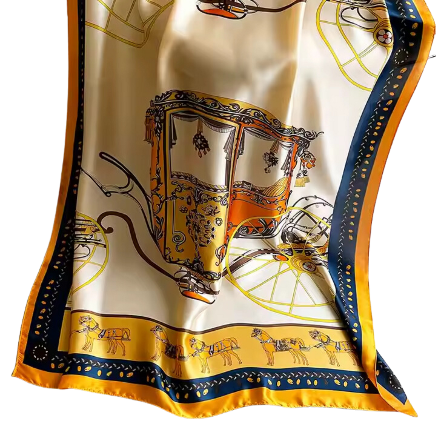 CARLTON Horse Design, Man-Made Silk Chiffon Scarf - 180 x 90cms