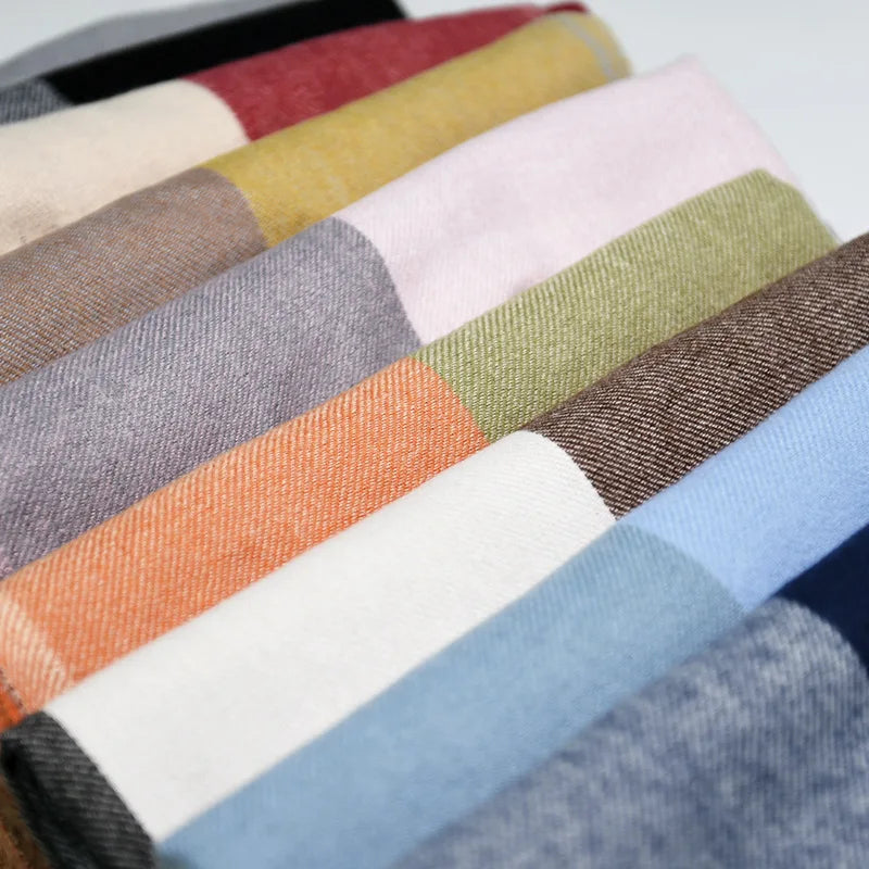 ASTRID Cashmere Blend Plaid Scarf - 180 x 70 cms