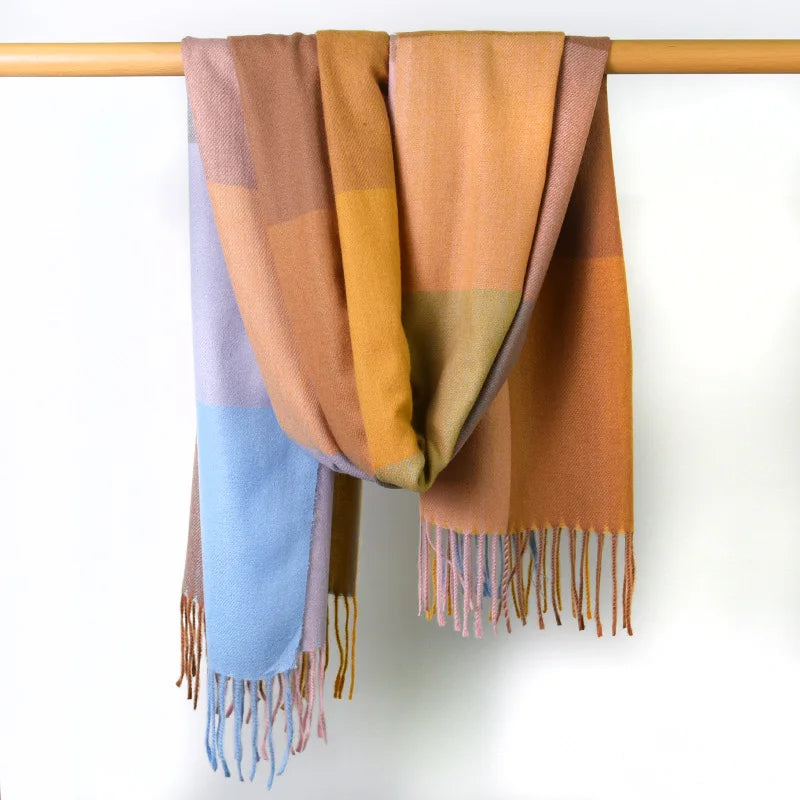 ASTRID Cashmere Blend Plaid Scarf - 180 x 70 cms