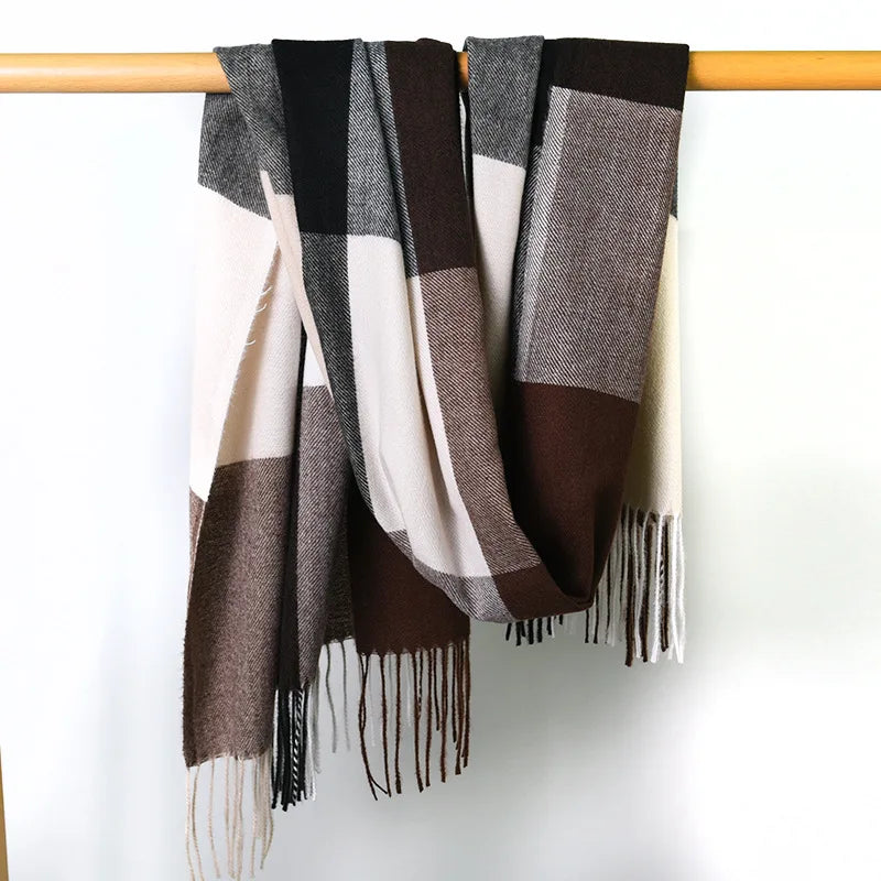 ASTRID Cashmere Blend Plaid Scarf - 180 x 70 cms