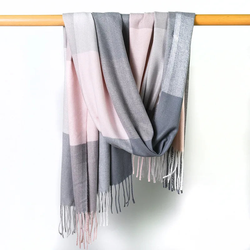 ASTRID Cashmere Blend Plaid Scarf - 180 x 70 cms