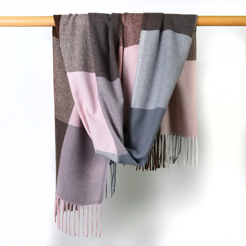 ASTRID Cashmere Blend Plaid Scarf - 180 x 70 cms