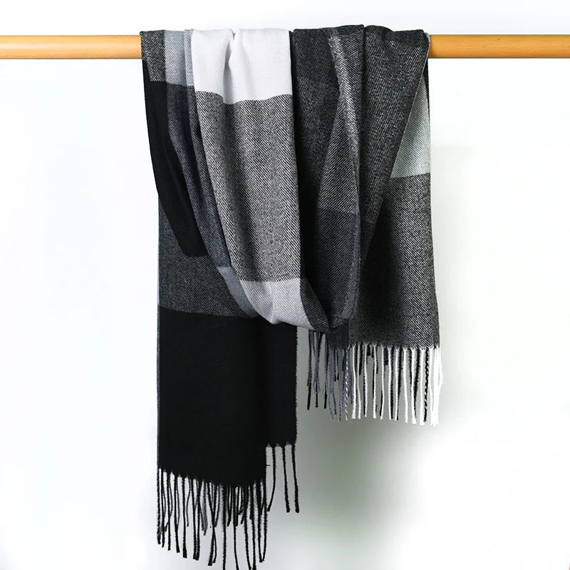 ASTRID Cashmere Blend Plaid Scarf - 180 x 70 cms
