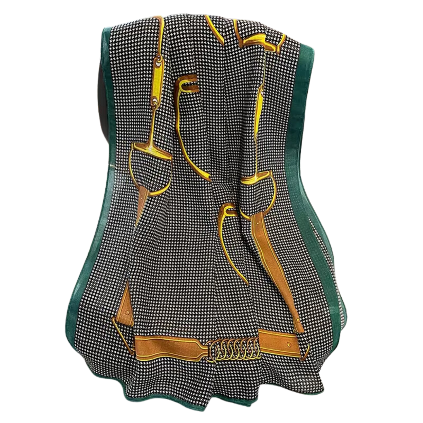 CHANTILLY Horse Design Linen Look Scarf - 180 x 90 cms