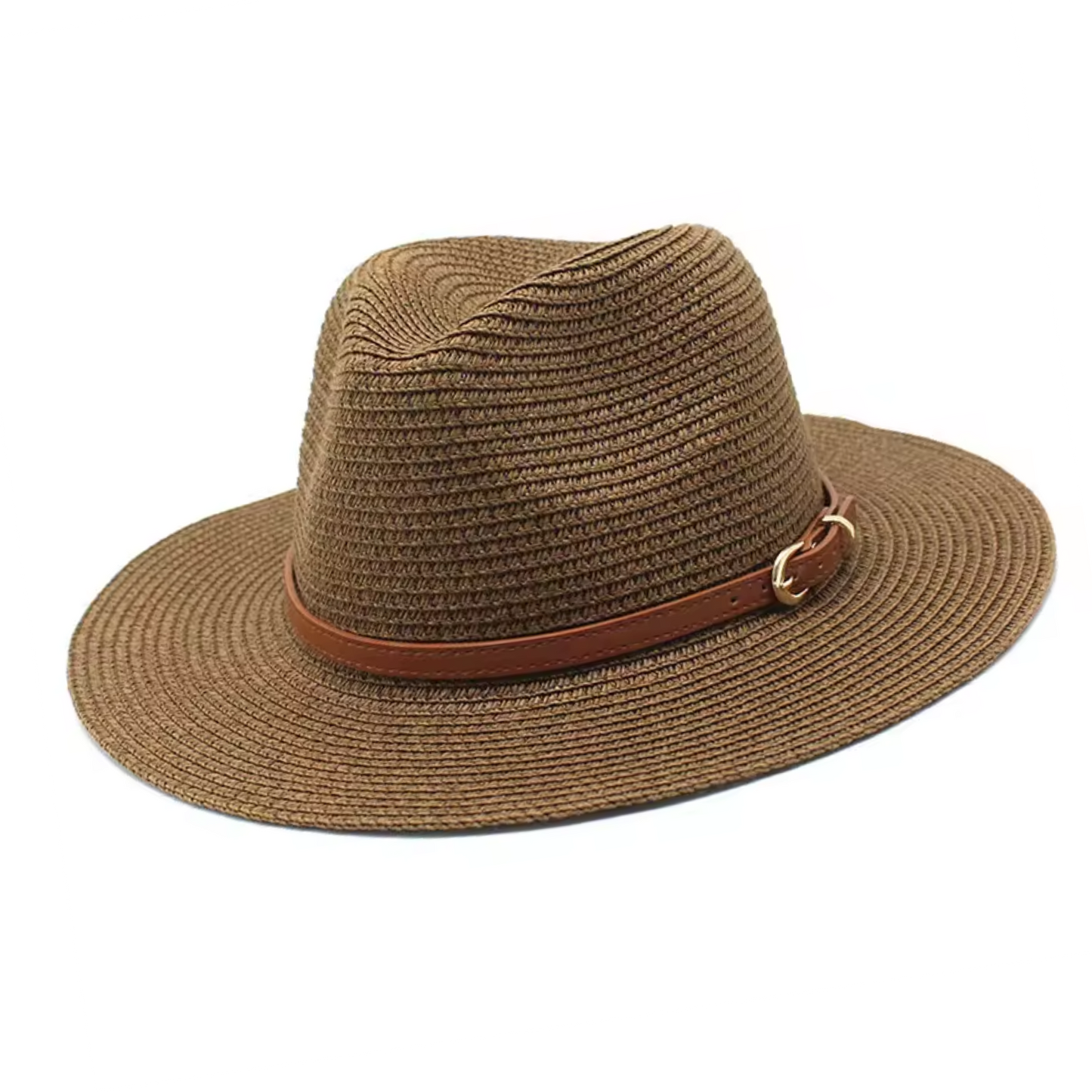 CHARLESTON Narrow Brim Synthetic Raffia Panama
