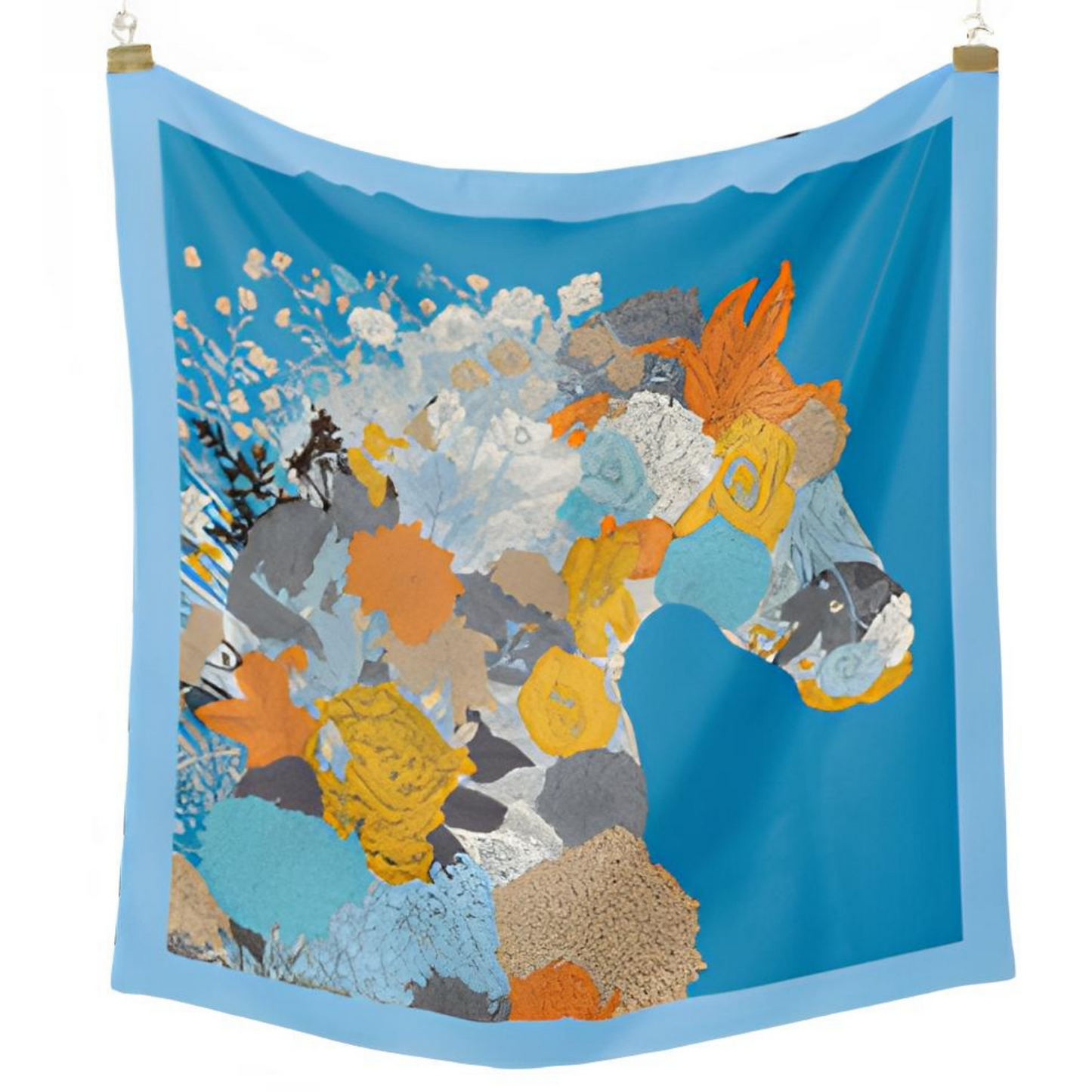 CHEREE Horse Design Twill Scarf - 53 x 53 cms