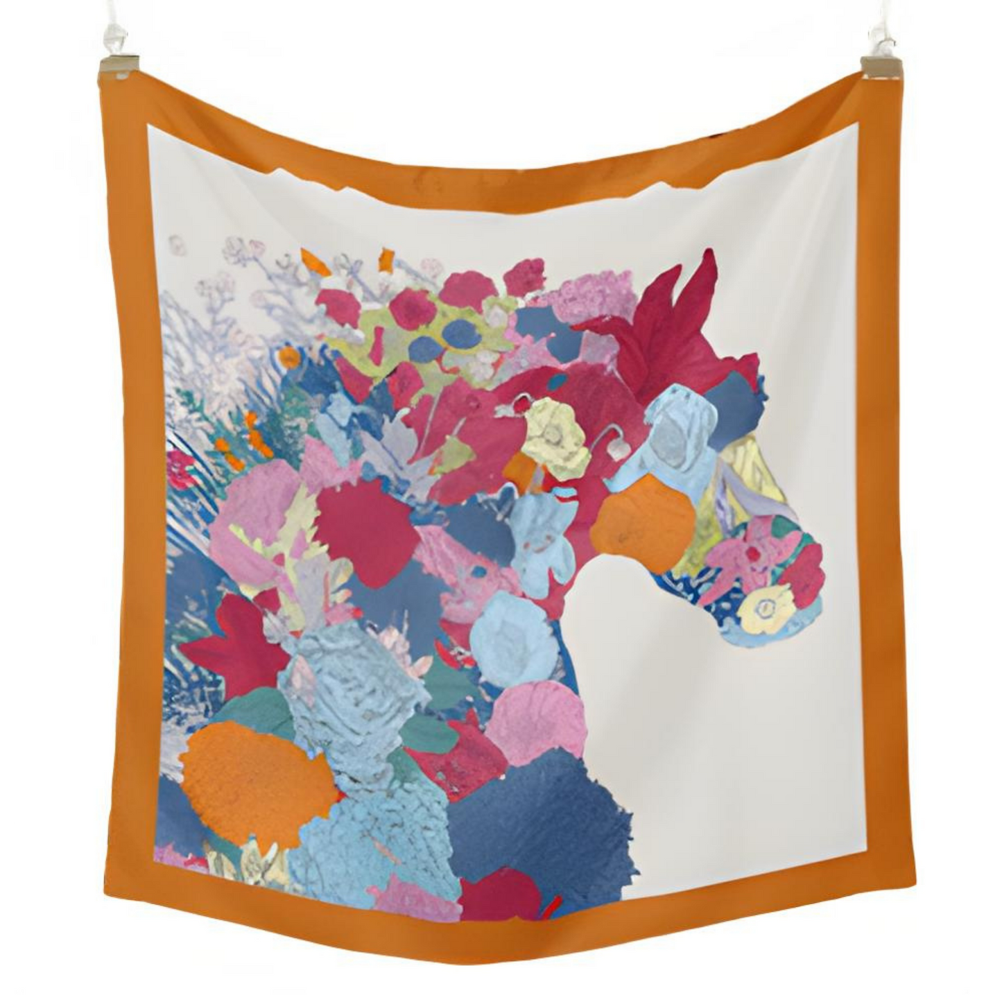 CHEREE Horse Design Twill Scarf - 53 x 53 cms