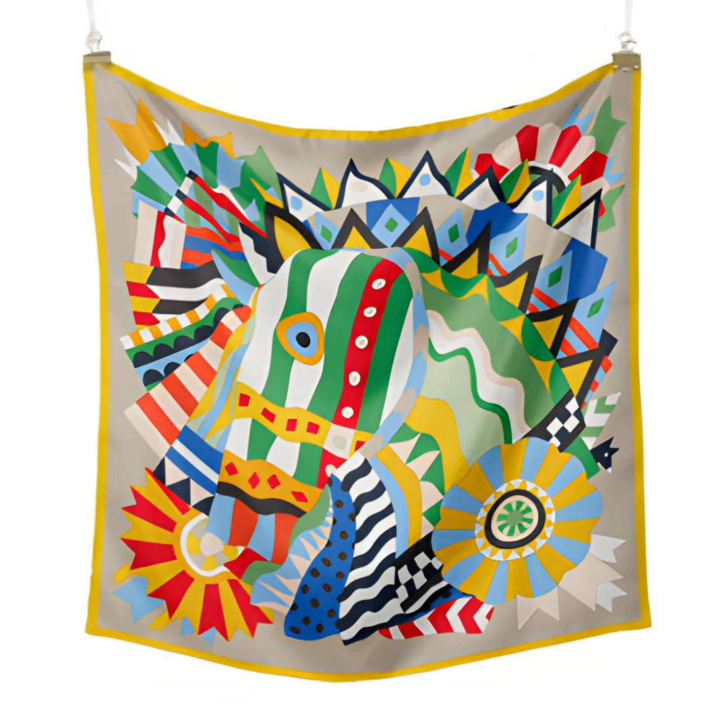 COPENHAGEN Horse Design Twill Scarf - 53 x 53 cms