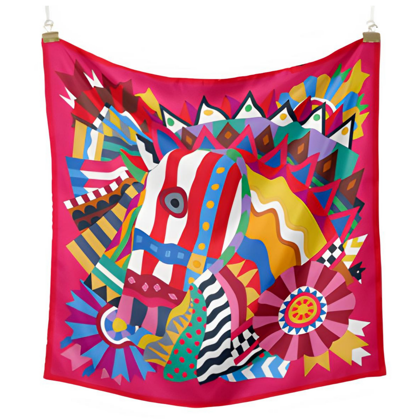 COPENHAGEN Horse Design Twill Scarf - 53 x 53 cms