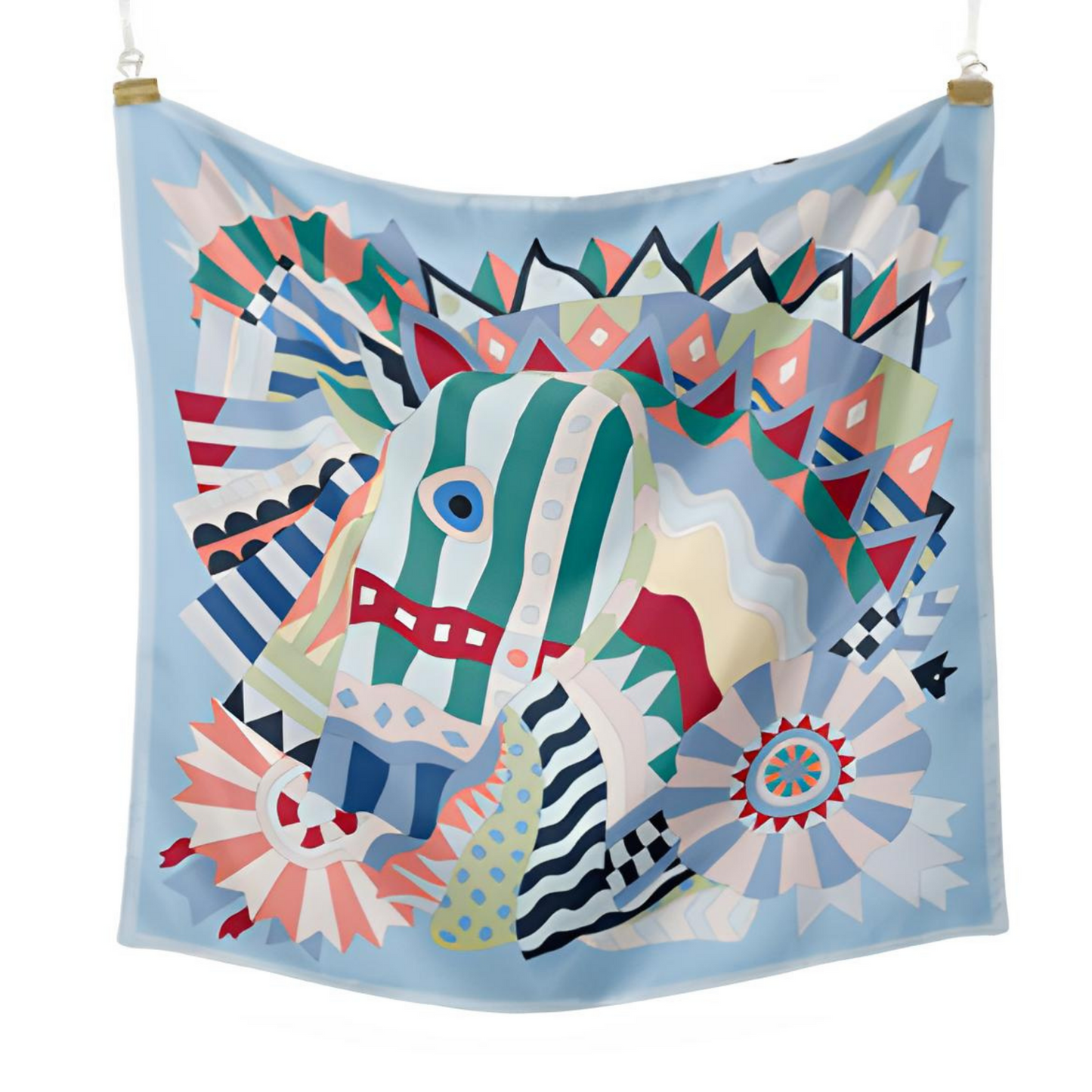 COPENHAGEN Horse Design Twill Scarf - 53 x 53 cms