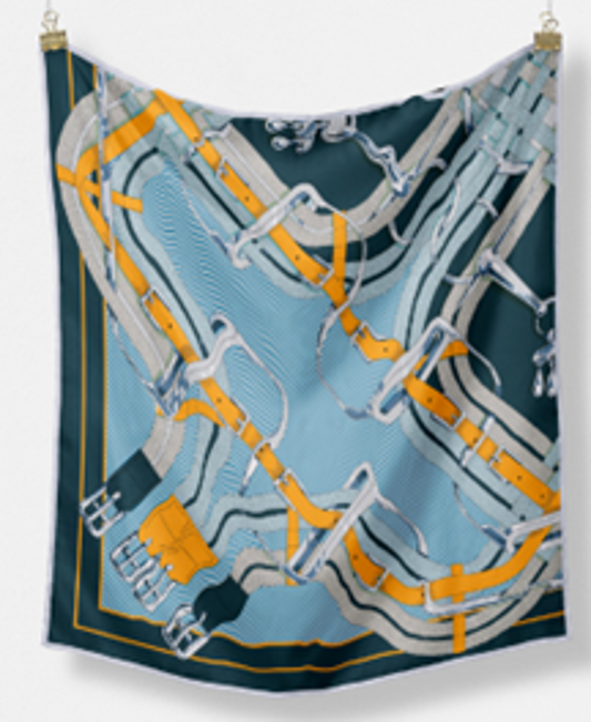 CORSICA Horse Design Twill Scarf - 60 x 60 cms