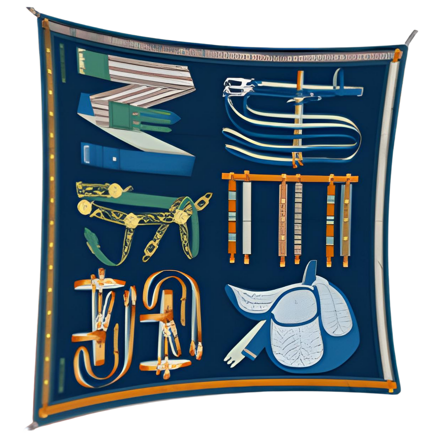 EYRE Horse Design Premium Twill Scarf - 90 x 90 cms