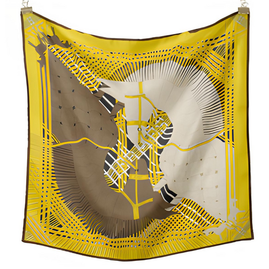 GABRIELLA 53 Horse Design Twill Scarf - 53 x 53 cms