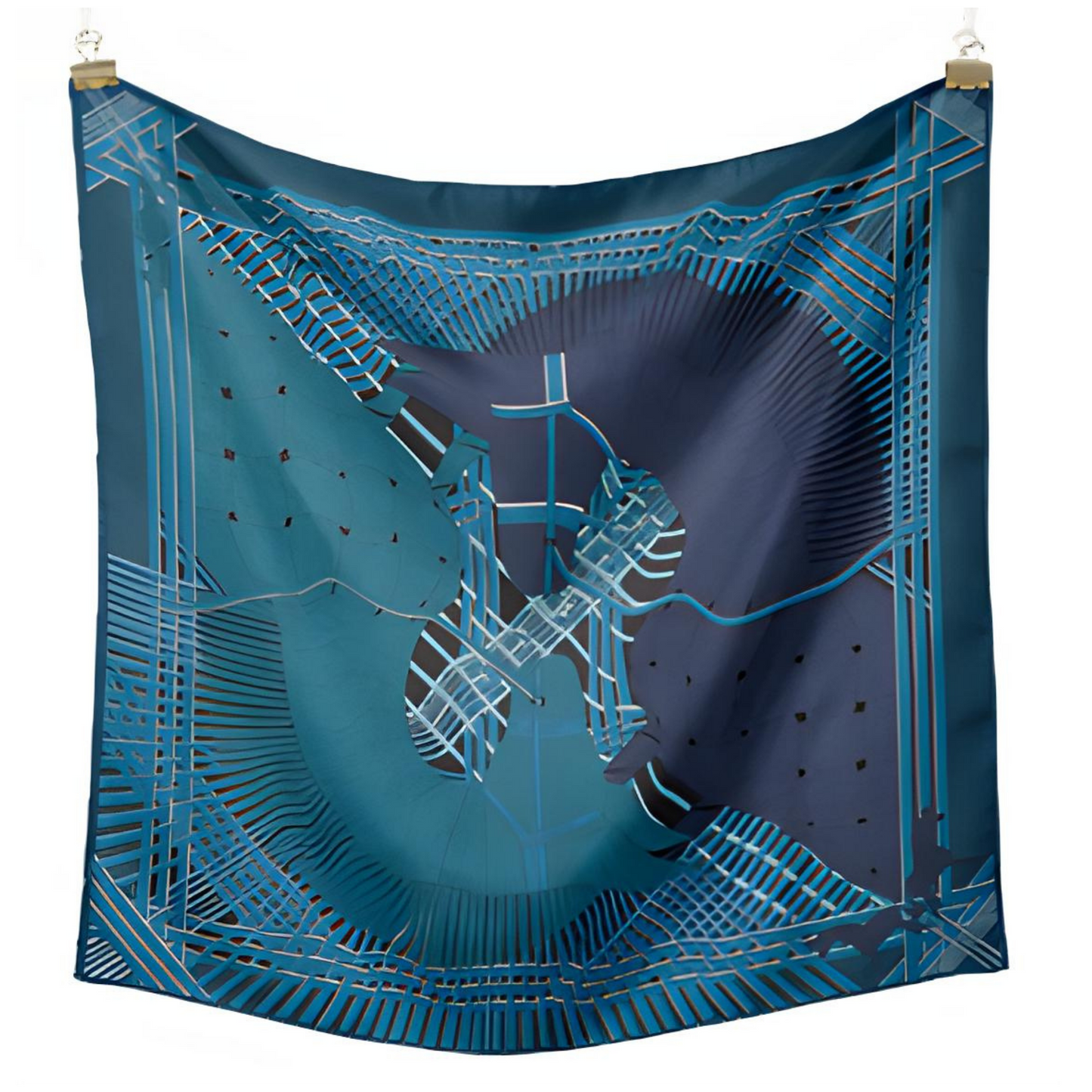 GABRIELLA 53 Horse Design Twill Scarf - 53 x 53 cms