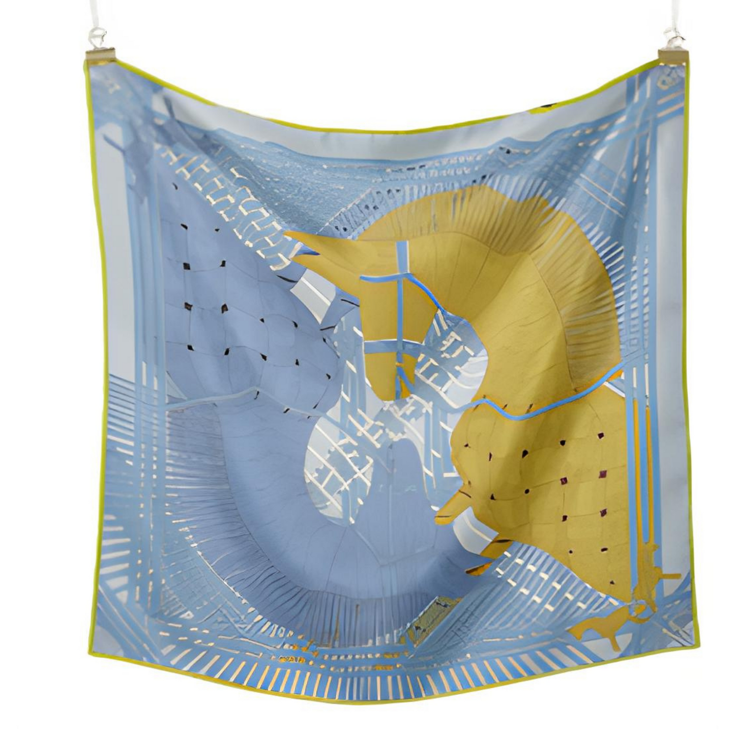 GABRIELLA 53 Horse Design Twill Scarf - 53 x 53 cms